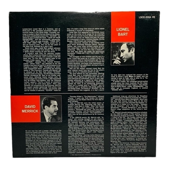 LP Lionel Bart - Oliver! Vinyl Record - Picture 2 of 2